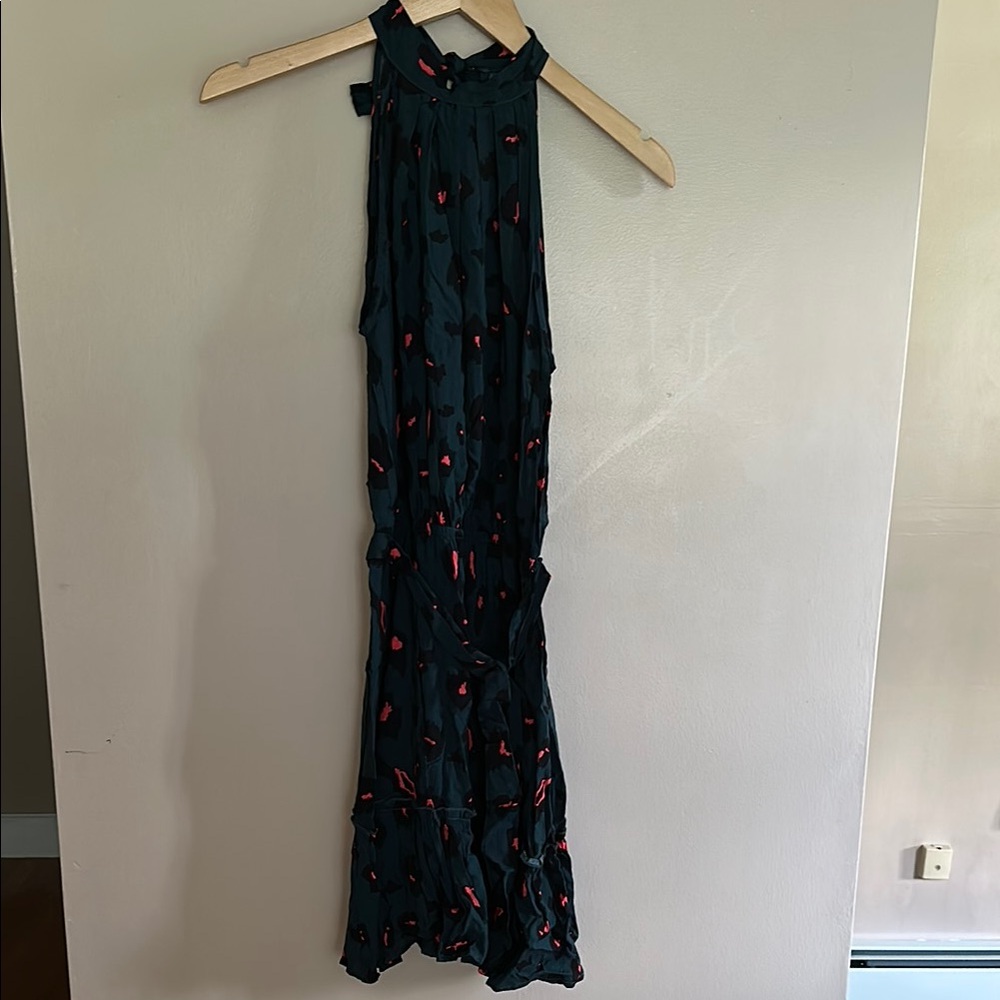 SHEIN Green Sequin Halter Sundress
